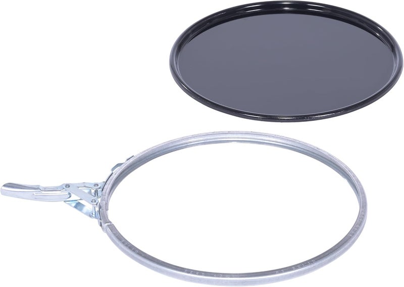 Vestil Steel Lever Lock Pail Lid for 5 Gallon Pails - Black - Image 2